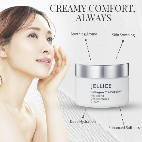 Vista 4 de JELLICE Crema facial avanzada de colágeno – Innovación japonesa en el cuidado de la piel con tripéptidos de colágeno, ácido hialurónico