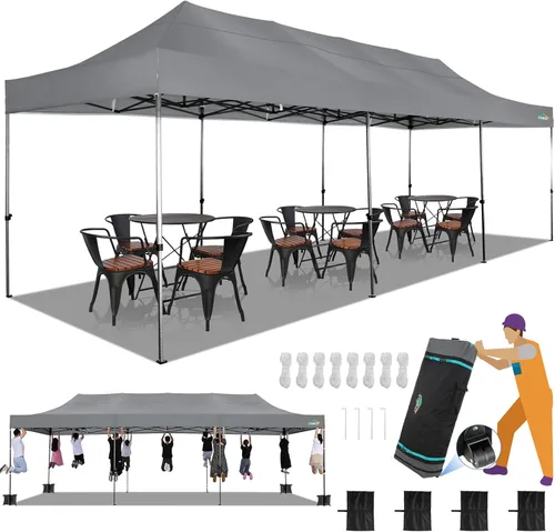 Vista 42 de COBIZI Tienda de campaña desplegable de 6.6 x 6.6 pies, toldo resistente, fácil de instalar, impermeable, para exteriores, fiestas, playa, jardín