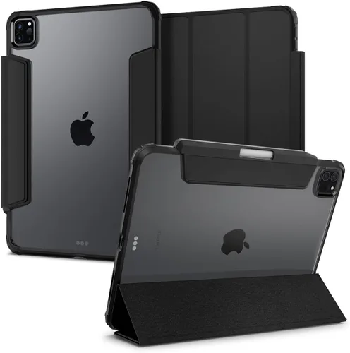 Vista 13 de Spigen Funda para iPad 10.2, iPad de 9ª/8ª/7ª generación (2021/2020/2019), Ultra Hybrid Pro con parte trasera transparente y soporte para lápices