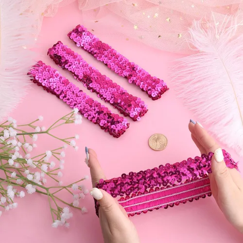 Vista 3 de GORGECRAFT 12 diademas de lentejuelas elásticas con purpurina elástica con purpurina a la moda, juego de accesorios para mujeres, deportes, bailes