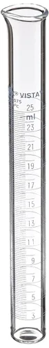 Vista 4 de Corning Pyrex Vista - Cilindro volumétrico y graduado de vidrio de borosilicato único con base hexagonal de plástico, TC, capacidad de 0.3 fl oz