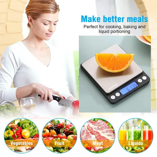 Vista 7 de GRIFEMA GA2003 - Báscula digital de bolsillo (17.64 oz/0.00 oz), báscula digital de cocina, básculas de joyería de alta precisión con pantalla LCD
