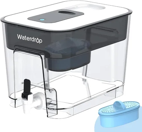 Vista 15 de Waterdrop WFD-22L - Dispensador de filtro de agua grande con 4 filtros, jarra de filtro de agua de 40 tazas, larga vida útil de 200 galones, reduce
