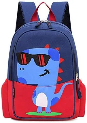 Vista 5 de Mochila preescolar para niños, diseño de dibujos animados, tamaño A4, Dinosaurio Rojo 2 M
