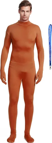 Vista 33 de Overol completo Full Bodysuit con ayudante de cremallera, unisex, para adultos, sin capucha, de Spandex elástico, traje Zentai de cuerpo entero Negro