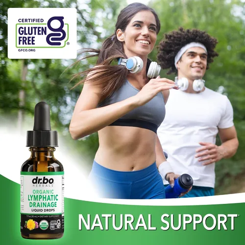 Vista 5 de Gotas de Suplementos de Drenaje Linfático - Gotas Líquidas Orgánicas de Apoyo Linfático para Limpieza con Equinácea, Suplemento de Apoyo del Sistema