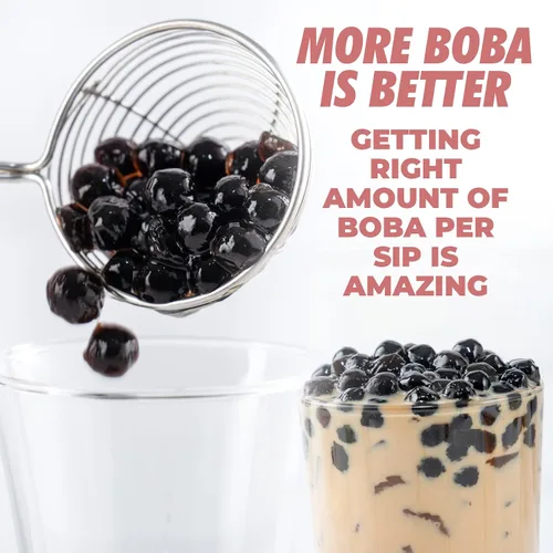 Vista 5 de Fusion Select Tapioca Pearl - Tapioca de cocción rápida con sabor a azúcar morena, Boba DIY para té de boba listo en 5 minutos, perlas de boba