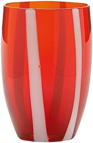 Vista 5 de Zafferano, Gessato - Vaso de vidrio, 10 onzas, juego de 2, aguamarina Aguamarina (Aquamarine)