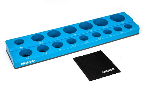 Vista 15 de NEIKO 03975A - Soporte magnético para llaves de tubo, unidad de 1/2 pulgadas, bandeja para llaves de tubo de 25/64 a 1.06 pulgadas SAE, organizador