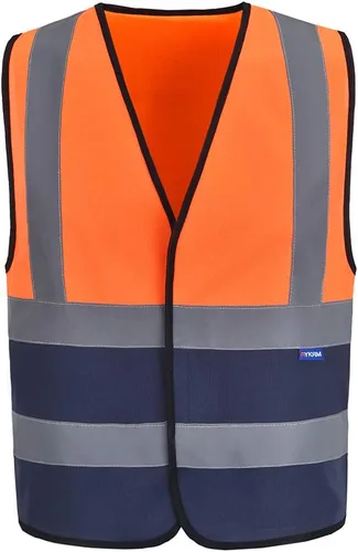 Vista 21 de AYKRM chaleco de alta visibilidad de 12 colores con alta visibilidad reflectante para trabajo de construcción y seguridad (XS-8XL)