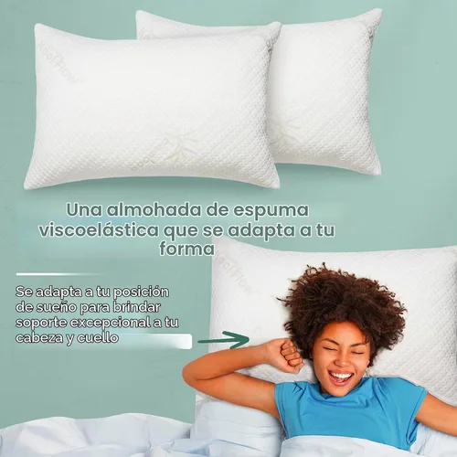 Vista 3 de Almohada estándar de espuma viscoelástica triturada Snuggle-Pedic para dormir - Refrescante y con soporte para el cuello, la espalda y los hombros