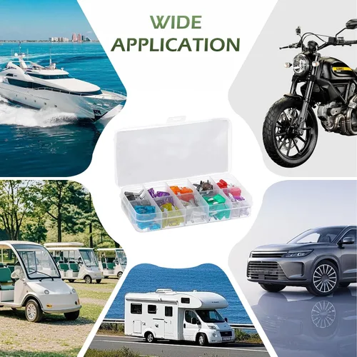 Vista 6 de Juego de 120 fusibles para automóvil, kit de fusibles mini para automoción, para auto, sedán, RV, motocicleta (2A/3A/5A/7.5A/10A/15A/20A/25A/30A/35A)