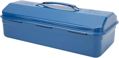 Vista 9 de Portable Tool Storage Box Large Capacity Steel Tool Organizer Toolbox for Car Auto Repair Tools Blue 13.8x5.9x4.3in