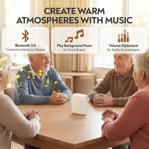 Vista 5 de WinBridge - Amplificador de voz Bluetooth - Micrófono inalámbrico de 15 W, sistema PA portátil para aula/ancianos, altavoz y micrófono
