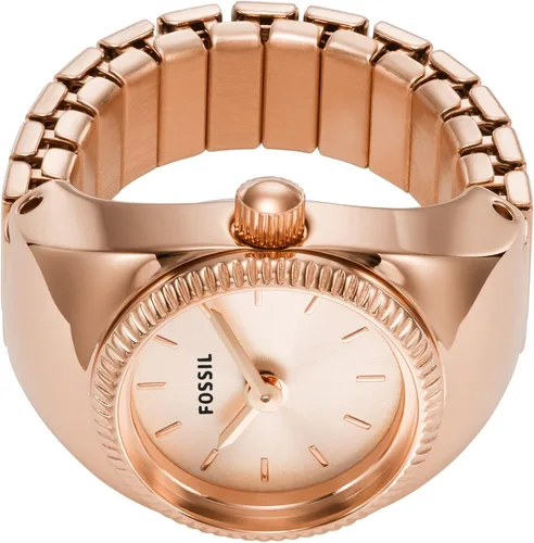 Vista 4 de Fossil Reloj de anillo de acero inoxidable de cuarzo para mujer