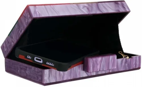 Vista 8 de YYW Monederos de mano de acrílico para mujer de boda bolso cruzado de noche multicolor con cadena desmontable