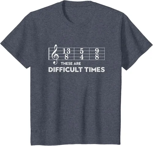 Vista 90 de Musician - Camiseta con texto en inglés "These are Difficult Times", talla S