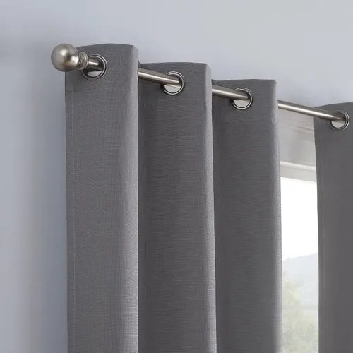 Vista 3 de Eclipse Talisa - Cortinas opacas aisladas para ventana de sala de estar (2 paneles), 37 x 63 pulgadas, color gris