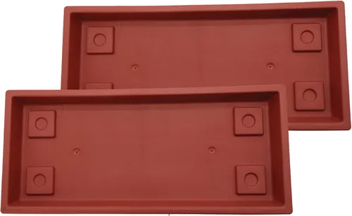Vista 22 de The HC Companies Bandeja Rectangular Veneciana para Plantas - Platillo de 17.5" para Maceta de 18", Bandeja de Goteo de Plástico para Drenaje - Uso
