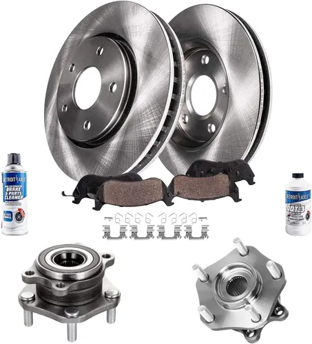 Vista 24 de Detroit Axle - Rotores de freno para Nissan NV2500 NV3500 NV1500 NV1500 2012-2021, repuesto de rotores de freno de disco: rotor delantero de 14.17