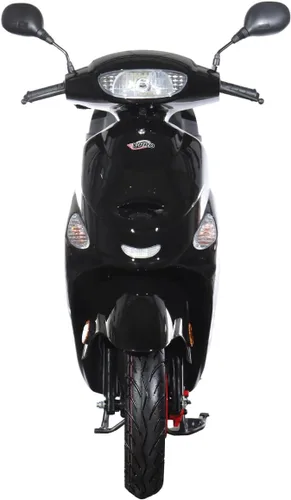 Vista 5 de X-PRO Ciclomotor de gasolina 50 con ruedas de aluminio de 10 pulgadas, maletero trasero, arranque eléctrico/Kick Start! (negro)