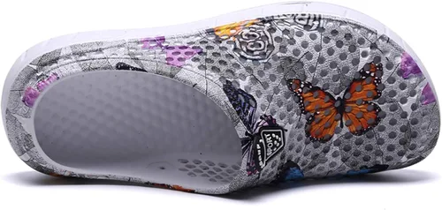Vista 3 de YUKTOPA Zuecos unisex para mujer, zapatos de verano para jardín, zuecos antideslizantes de secado rápido, sandalias casuales