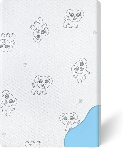 Vista 7 de Colchón triple Pack and Play de 38 x 26 pulgadas, colchones de doble capa Pack N Play para bebé con funda impermeable, lavable y transpirable