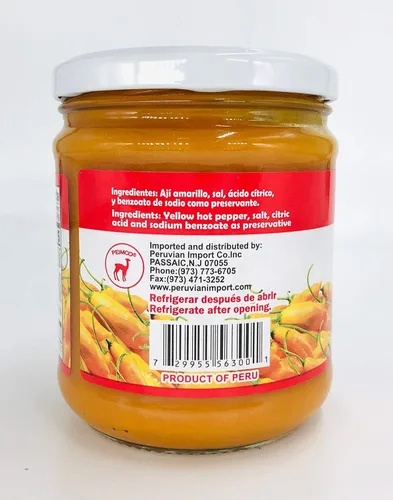 Vista 3 de Inca's Food Pasta Aji Amarillo - Pasta de Pimienta Amarilla Picante, Tarro de 15.7 Oz - Producto de Perú