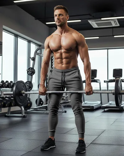 Vista 4 de BUXKR - Pantalones deportivos ajustados con bolsillos profundos para hombre, para gimnasio, correr y fisioculturismo