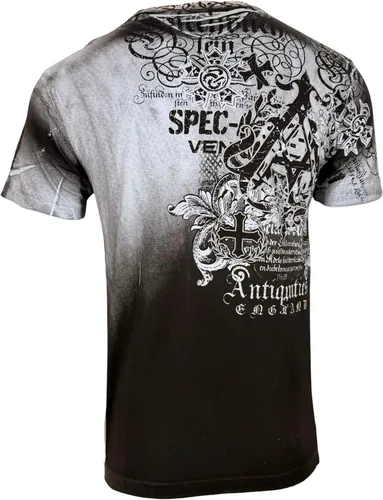 Vista 4 de Xtreme Couture by Affliction Camiseta para hombre, diseño gráfico Azul (Camelford)