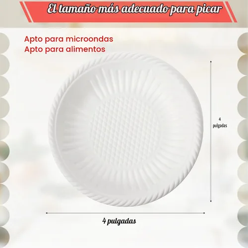 Vista 2 de Irenare 50 platos de papel pequeños de 4 pulgadas desechables para pastel