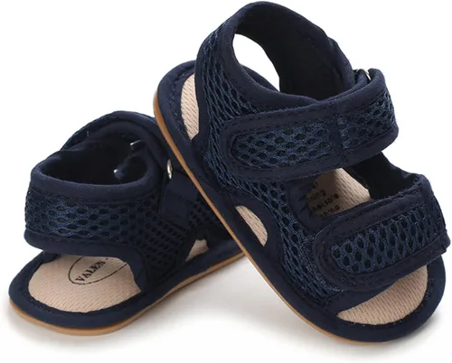 Vista 3 de RVROVIC Sandalias para bebés niños y niñas, zapatos de verano de primera calidad para exteriores, ligeras, suaves, antideslizantes, suela para niños