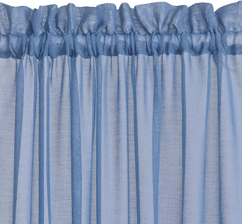 Vista 4 de Aquazolax Cortina fina para puerta francesa, elegante cortina de gasa sólida de 30 x 72 pulgadas, cortina con alzapaños para puerta de vidrio, 1