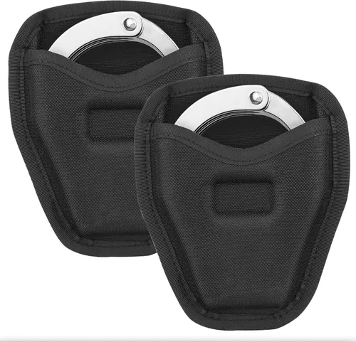 Vista 7 de Funda para esposas, funda de soporte para esposas con parte superior abierta, bolsa de nailon 600D para accesorios de cinturón de servicio, se