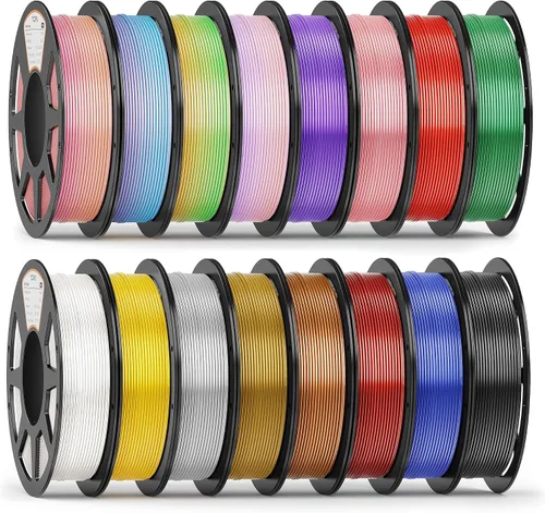 Vista 23 de YOOPAI Filamento PLA de 0.07 in, 8.82 oz PLA+ y paquete mate, 8 rollos Pla Bundle-250gx8-112040009