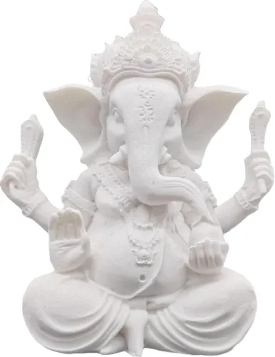 Vista 13 de Estatua de Dios indio, Señor Ganesha, estatua de elefante hindú, esculturas de Buda de ídolo Ganpati, regalo hindú, templo para el hogar
