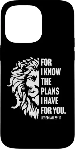 Vista 21 de Jeremiah 29:11 Christian Bible Verse Lion Graphic Case for iPhone 16