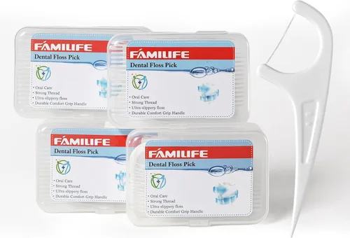 Vista 16 de Picos de hilo dental, FAMILIFE - Hilo dental para niños, hilo dental para niños pequeños, sin cera, sin sabor, sin flúor, para niños, con estuches
