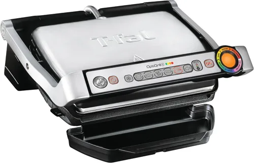 Vista 9 de T-Fal OptiGrill - Parrilla eléctrica XL de acero inoxidable, 6 porciones, 9 modos de cocción automáticos inteligentes, prensa Panini, 1800 vatios