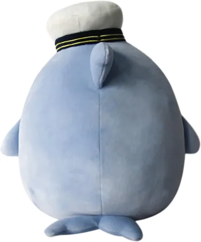 Vista 3 de Squishmallows - Peluche Samir de ballena azul de 8 pulgadas con sombrero de marinero, ultrasuave, oficial de Kelly Toy