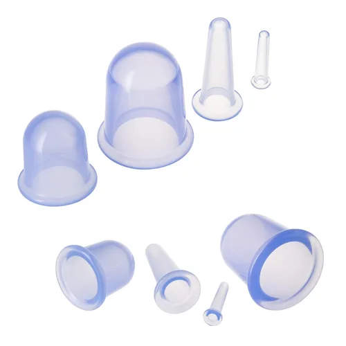 Vista 9 de Juegos de terapia de ventosas corporales, juego de ventosas faciales de arena, sistema de ventosas faciales, tazas de masaje de silicona, kit