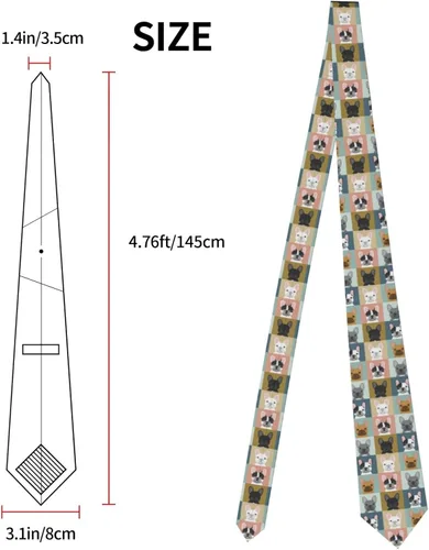 Vista 7 de Men's Novelty Necktie Funny Animal Skinny Ties Gifts for Men Teen Boys, Fashion Christmas Party Neck Tie Accessories