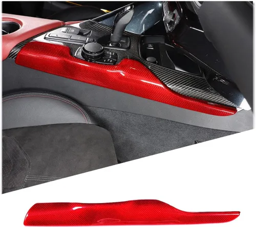 Vista 10 de CHEAYAR Panel de cambios lateral de consola central compatible con Toyota Supra GR A90 A91 MK5 2019-2022, marco adhesivo para panel de cambios