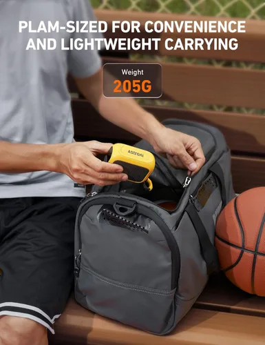 Vista 5 de AstroAI Portable Electric Ball Pump - Ultra Fast Inflation, with Digital LCD Display, Preset Pressure with Ball Needle for Basketball, Soccer, and