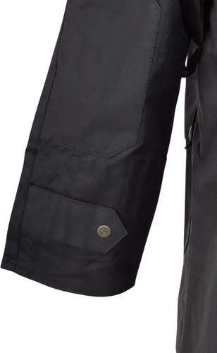 Vista 3 de Chaqueta negra de The OILSKIN DROVER DUSTER WESTERN AUSTRALIAN EXTERIOR RESISTENTE RESISTENTE CALIENTE
