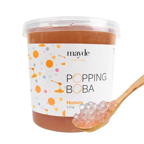 Vista 14 de Mayde Popping Boba Pearls para bebidas y postres, arándano, 7 libras