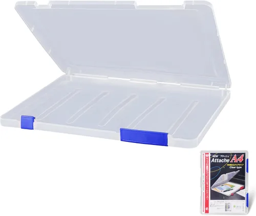Vista 12 de Lemical PP resistente archivador impermeable transparente A4 archivo portátil caso proyecto caja de almacenamiento de plástico duradero doble Negro