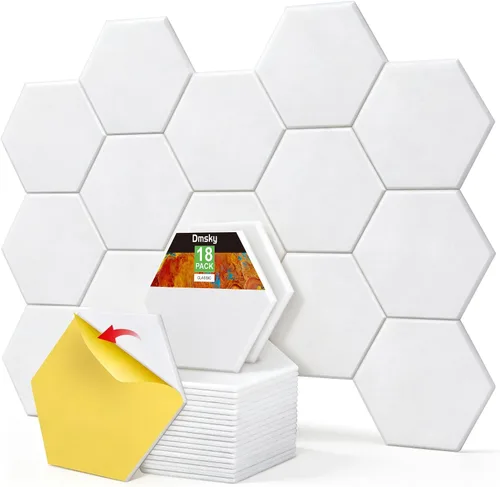 Vista 13 de 50 paquetes de paneles de espuma acústica, paneles de espuma insonorizante de 5 x 30.5 x 30.5 cm, paneles de absorción de sonido de alta densidad