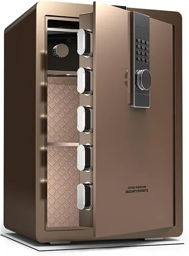Vista 13 de Caja fuerte pequeña con llave/caja fuerte de alta seguridad/cerradura de acero segura/oficina en casa caja de almacenamiento para dinero