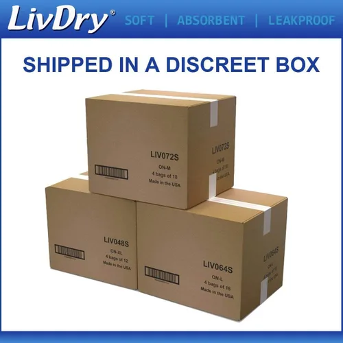 Vista 5 de LivDry Inserto de almohadilla de alta absorción para calzoncillos de incontinencia y pañales para adultos, mujeres y hombres, Hyper 1200